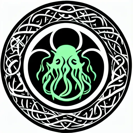 Image similar to elegant modern logo of cthulhu