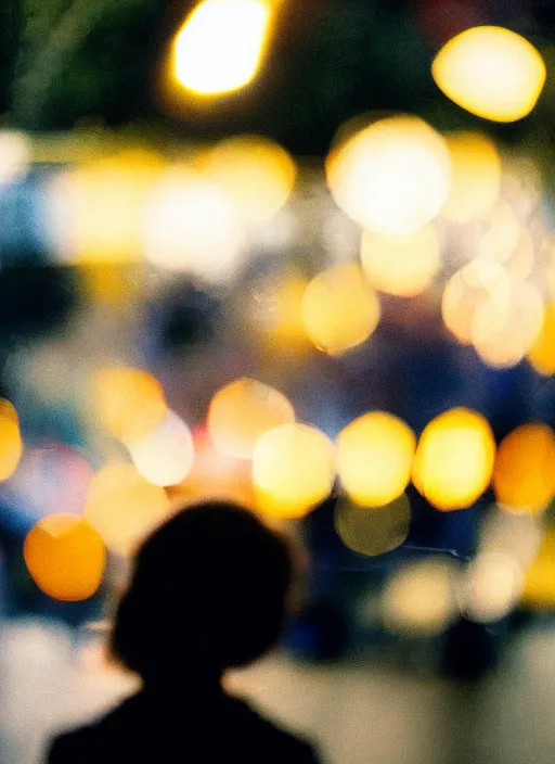 Image similar to a 2 8 mm macro photo from the back of a woman watching a parade, splash art, movie still, bokeh, canon 5 0 mm, cinematic lighting, dramatic, film, photography, golden hour, depth of field, award - winning, anamorphic lens flare, 8 k, hyper detailed, 3 5 mm film grain