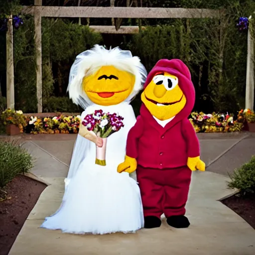 Image similar to Ernie and Bert getting married