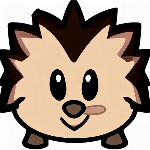 Image similar to twitch emote of a cute hedgehog