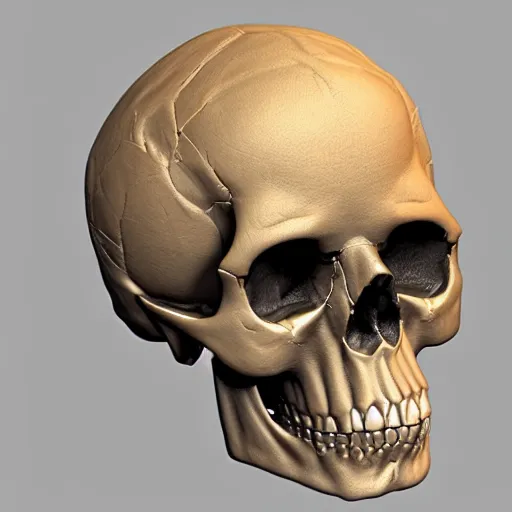 Prompt: human skull ornated design, ornaments, 3 d sculpt