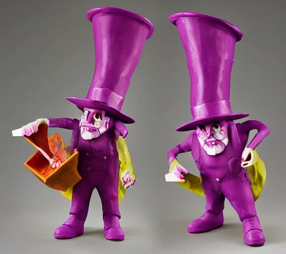 Image similar to grim-hatter, meatallic sculpture acid colors H 576