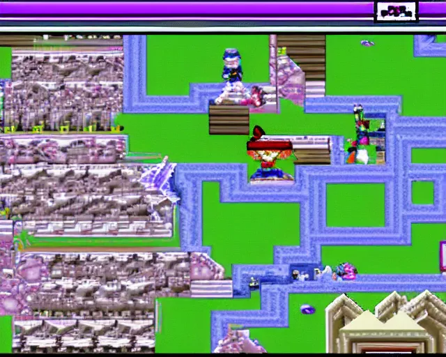 Image similar to screenshot of a snes game