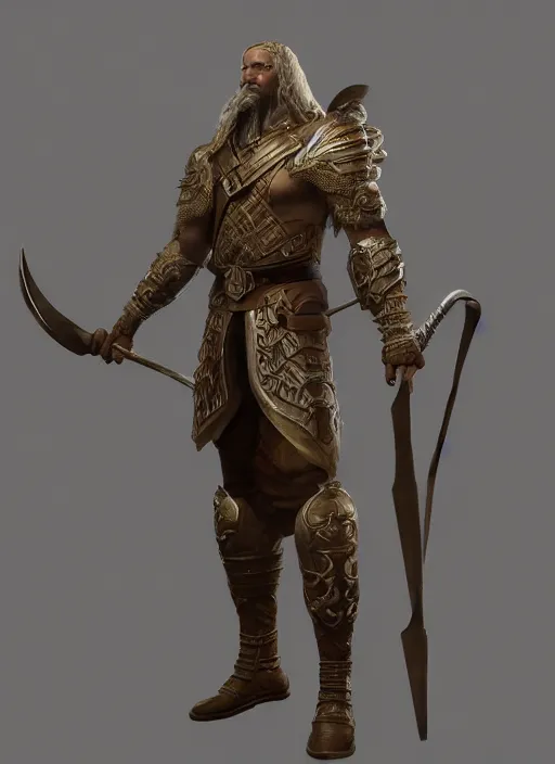 Prompt: Slavic hero, epic and possibly Proto-Slavic mythology, full body, detailed and realistic, 4k, artstation, octane render
