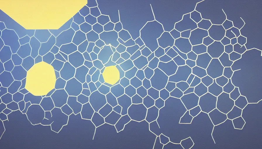 Image similar to hexagons floating above earth, solar eclipse, rick guidice