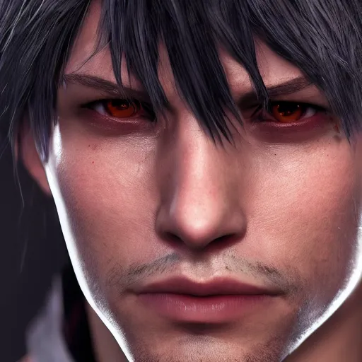 Prompt: dante from devil may cry, unreal engine, highly detailed face, sharp focus, depth of field, ambient lighting, ray tracing, 4k, hdr, artstation trending,
