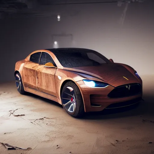 Prompt: Elon Musk is drinving a wooden car, 4k, Unreal 5, Octane render, Hyperrealistic, Exquisite detail