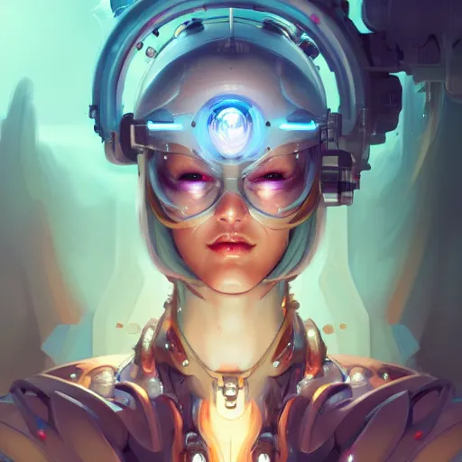 Image similar to a portrait of a beautiful cybernetic cherub, cyberpunk concept art by pete mohrbacher and wlop and artgerm and josan gonzales, digital art, highly detailed, intricate, sci-fi, sharp focus, Trending on Artstation HQ, deviantart, unreal engine 5, 4K UHD image