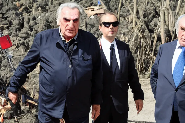 Prompt: Miloš Zeman plays Terminator