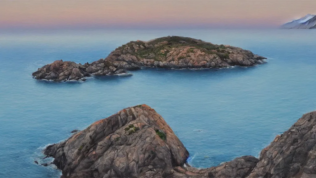 Prompt: High-Quality realist painting of Cap de Creus at dawn, peaceful, very detailed, digital art.