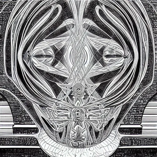 Prompt: alex grey mixed with mc escher mixed with davinci mixed with michelangelo