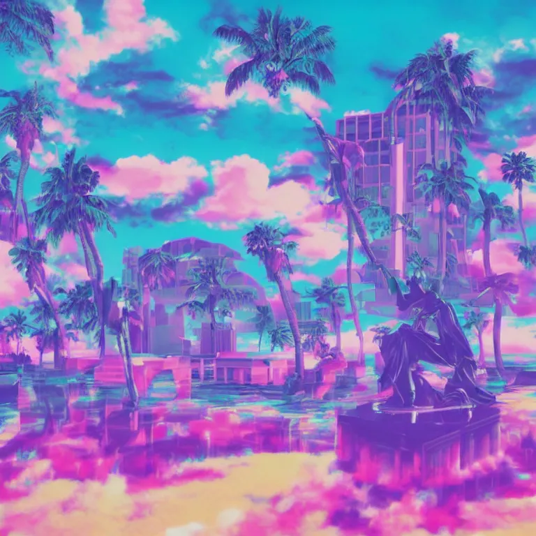 Image similar to vaporwave dreams