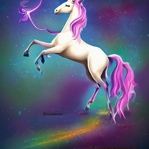 Prompt: a beautiful unicorn, fantasy art