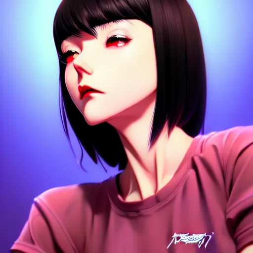 Prompt: a beautiful slim outgoing psychotic nerd girl hates you, art by ilya kuvshinov and lois van baarle and ross tran and range murata and artgerm and andy warhol, norman rockwell, digital art, highly detailed, profile picture, intricate, sharp focus, mystical trending on artstation hq, deviantart, pinterest, unreal engine 5, 4 k uhd image