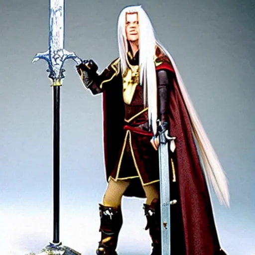 Image similar to Sephiroth as a guest character in Monty Python\'s Holy Grail