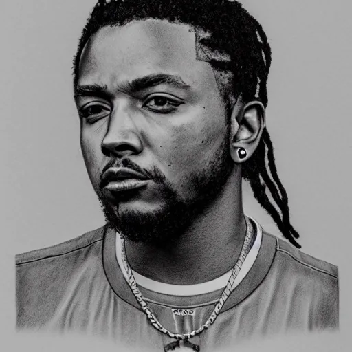 highly detailed pencil sketch of Kendrick Lamar, 8k | Stable Diffusion ...