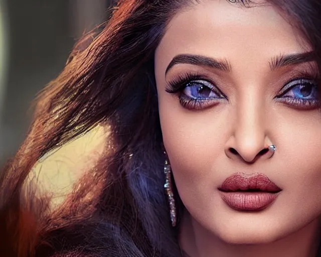 Image similar to a photo of aishwarya rai as a disney, hyper realistic face, beautiful eyes, cinematic, long shot, hyper detailed, 8 5 mm photograph, 8 k resolution, film still, sharp lens, wide lens