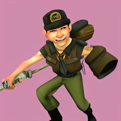 Prompt: Scout from team fortress two, by moby franke