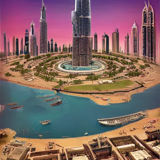 Prompt: gta : dubai, by alice russel glenny