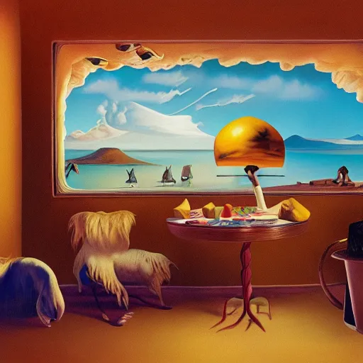 Image similar to RHADS, fever dream, Salvador Dali