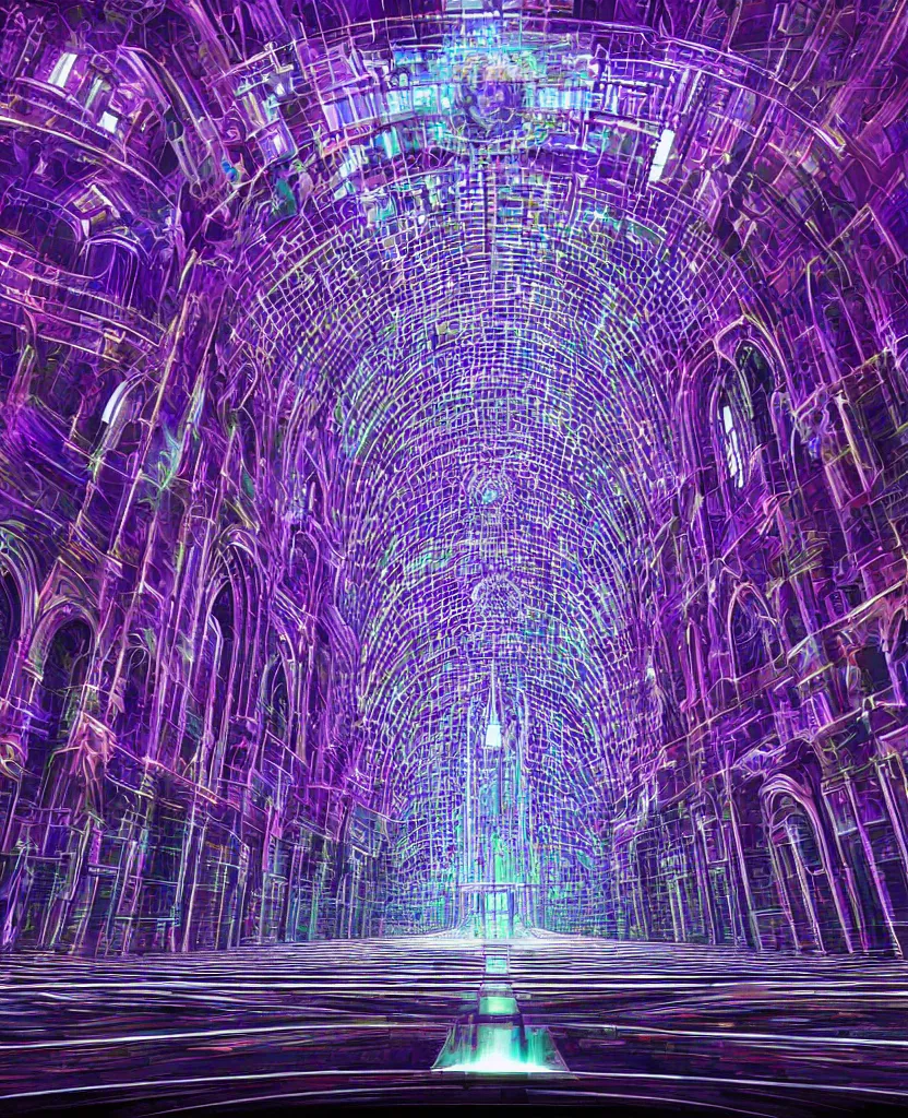 Image similar to techno - spiritual utopian cathedral, perfect future, award winning digital art