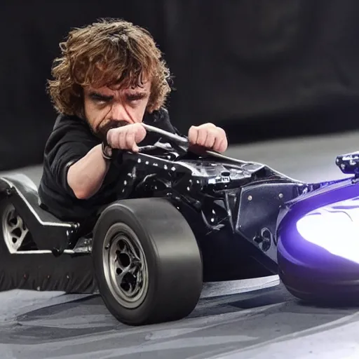 Image similar to Peter Dinklage competing in battlebots, 4K