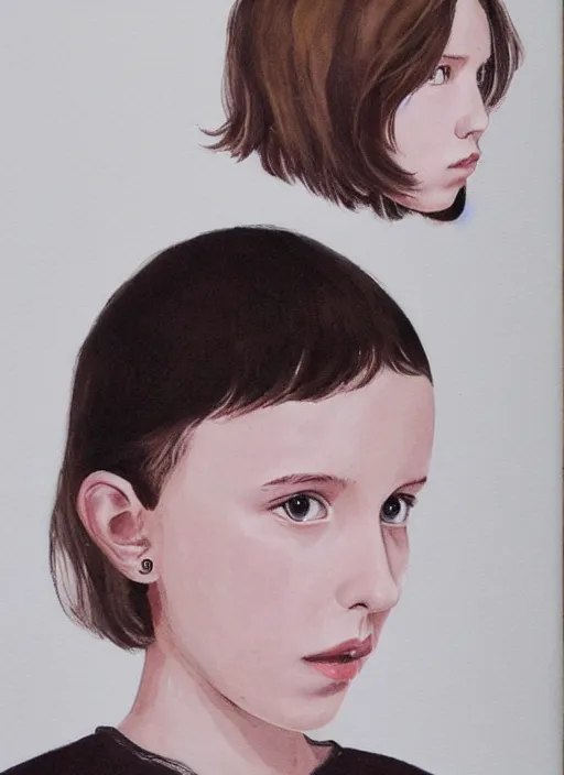 Image similar to Portrait of Millie Bobby Brown by Iwa Shoyoka