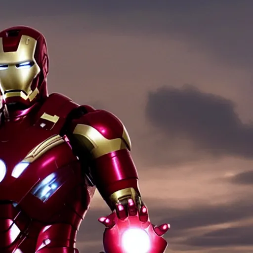 Image similar to Film still of Donald Trump as Iron Man, from The Avengers (2012)