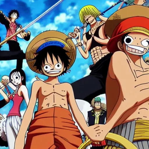 Prompt: One Piece Anime by Ufotable Studio