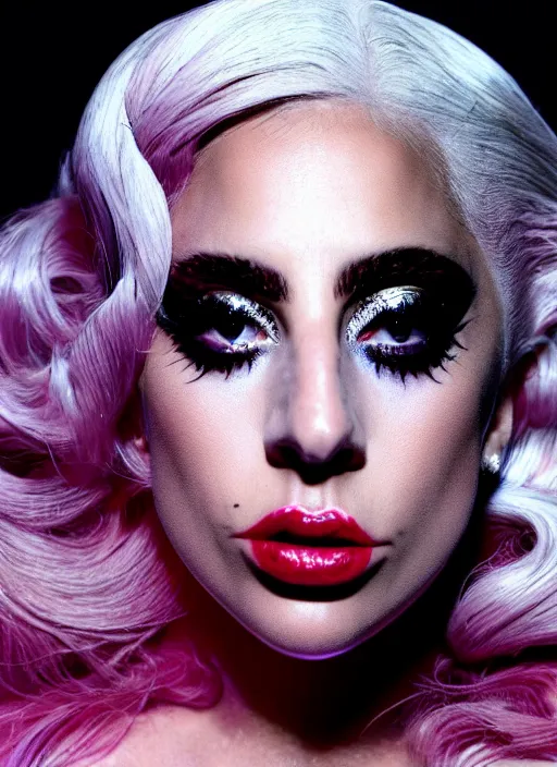 Image similar to lady gaga by nick knight, born this way, born this way album, red weapon 8 k s 3 5, cooke anamorphic / i lenses, highly detailed, cinematic lighting