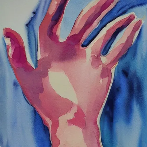 Image similar to watercolor hand by marlene dumas