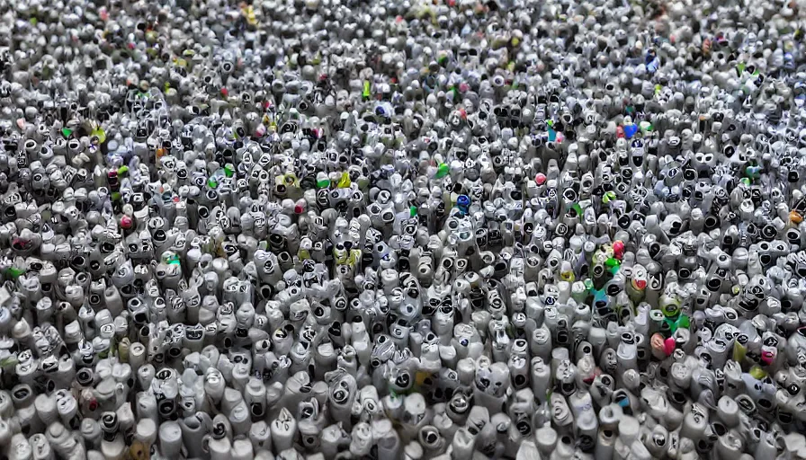 Image similar to a thousand plastic pens have fallen, hyperrealistic shaded