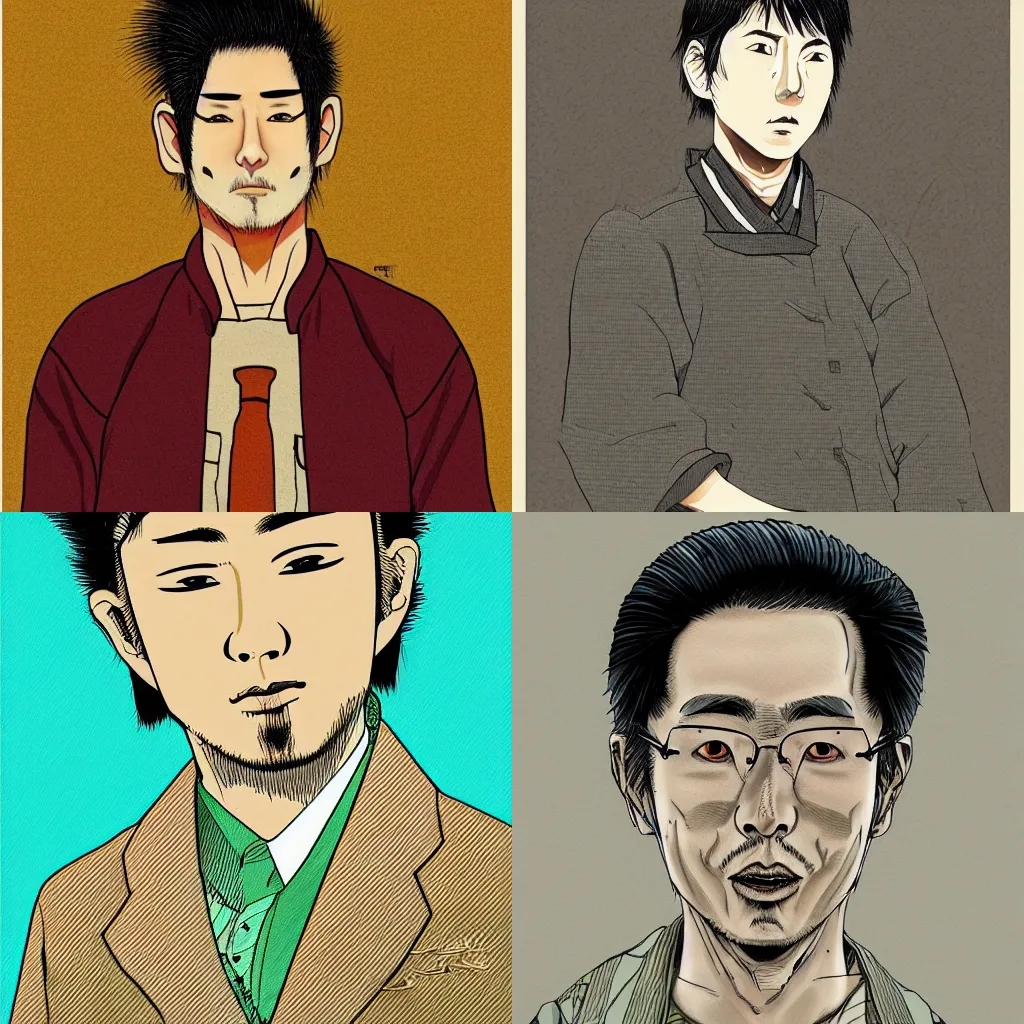 Image similar to susumu nakoshi, manga, highly detailed, digital art, centered, portrait, colored accurately, in the style of hideo yamamoto