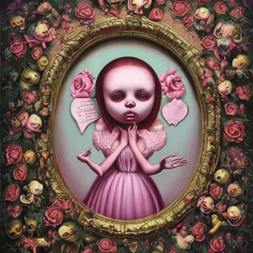 Image similar to artwork by mark ryden