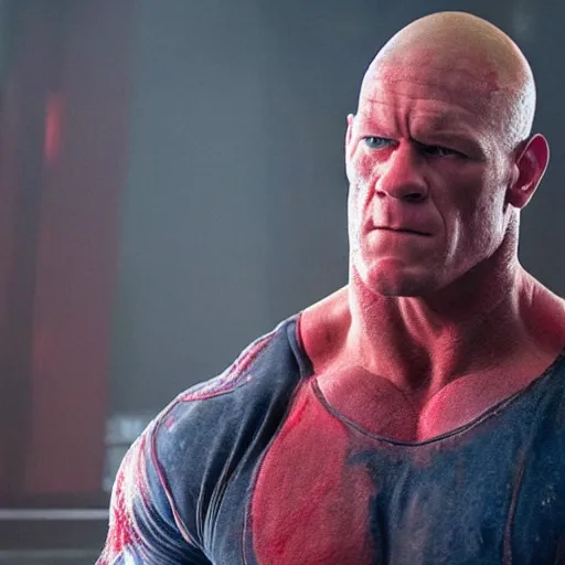 Image similar to A still of John Cena as Drax in Guardians of the Galaxy (2014)