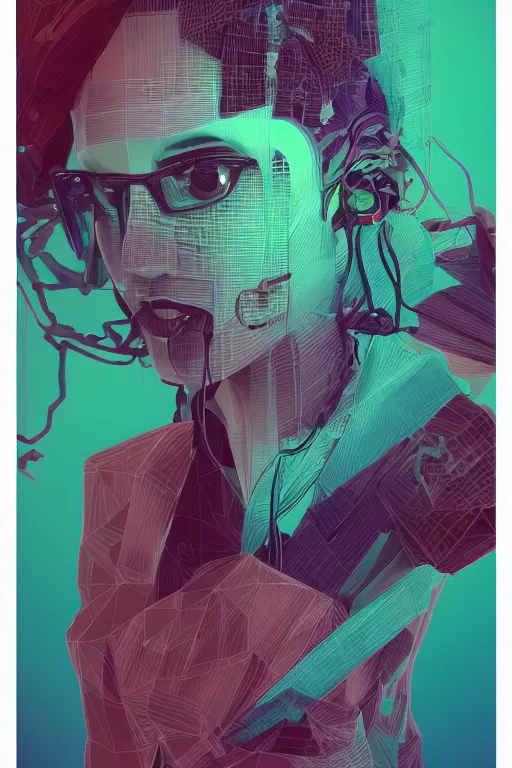 Prompt: epic 3 d abstract 🇵🇷 headset hacker, spinning hands and feet, 2 0 mm, plum and teal peanut butter melting smoothly into asymmetrical succulents and cassette tapes, vertical schematic, beautiful, intricate, houdini sidefx, trending on artstation, by jeremy mann, ilya kuvshinov, jamie hewlett and ayami kojima