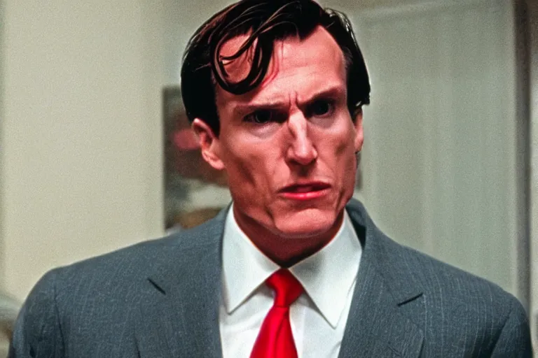 Prompt: donald trump in american psycho