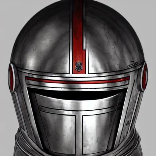 Image similar to perfectly - centered - portrait of a templar knight helmet design inspired by r 2 d 2, intricate, highly detailed, digital painting, artstation, concept art, smooth, sharp focus, illustration, unreal engine 5, 8 k, art by artgerm and greg rutkowski and alphonse mucha