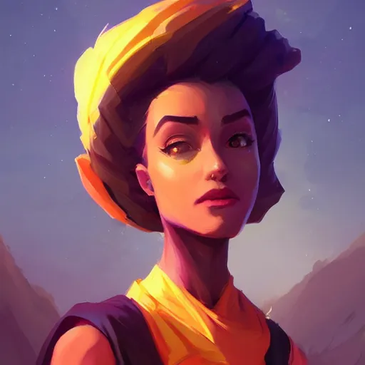 Image similar to profile portrait, maya ali mage, gloomhaven, dynamic lighting, gaudy colors, octane render aesthetic, matte painting concept art, official fanart behance hd artstation by jesper ejsing, by rhads and makoto shinkai and lois van baarle and ilya kuvshinov and rossdraws