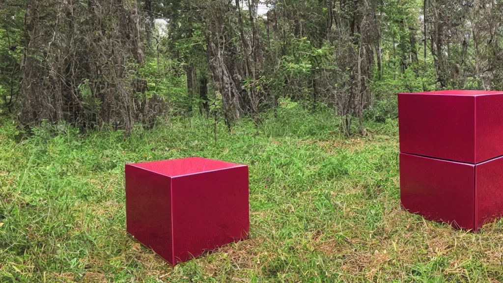 Image similar to outrun formless saloon cube ( s ) in nature