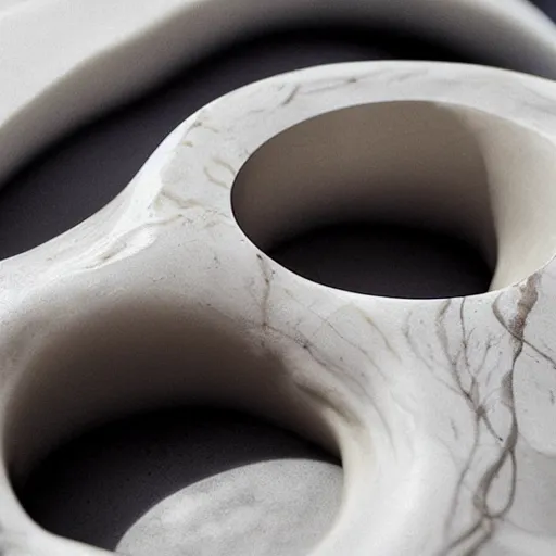 Image similar to “a marble sculpture of textured coffee cup by Zaha Hadid , 3d architecture”