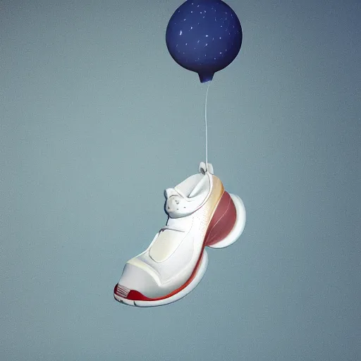 Prompt: a shoe floating in space, trending on artstation, octane render