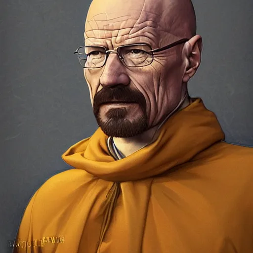 Image similar to portrait of Walter White as Lord Farquaad, elegant, intricate, headshot, highly detailed, digital painting, artstation, concept art, sharp focus, illustration, art by artgerm and greg rutkowski and alphonse mucha