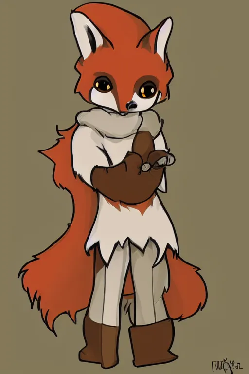 Image similar to a cute medieval anthropomorphic fox with a fluffy tail, comic art, trending on furaffinity, cartoon, kawaii, backlighting, furry art!!!, cool shading, concept art