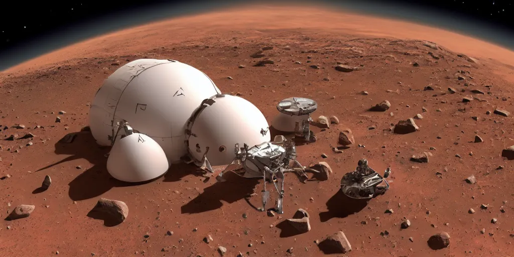 Image similar to Elon Musk colonising Mars, 2030, highly detailed, 4K