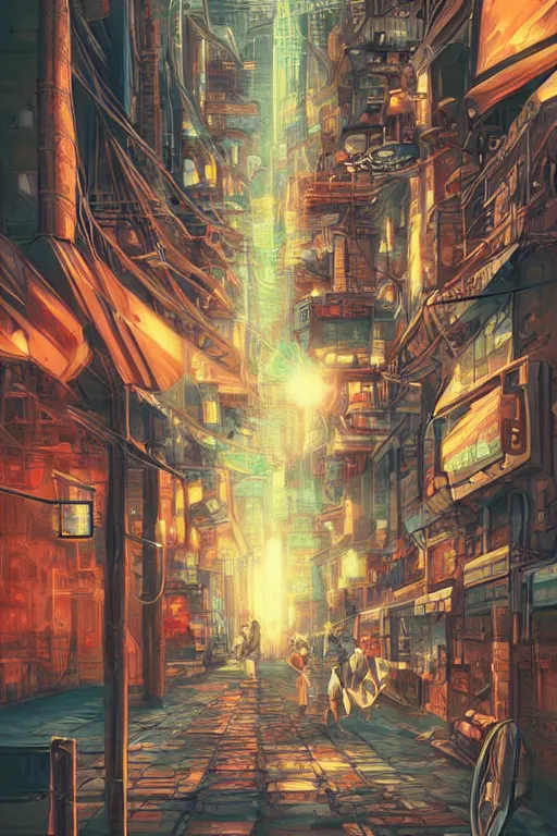 Image similar to digital painting, trending on pixiv, cyberworld, 2 0 0 0 s, retro, intricate scenery, y 2 k, unknown