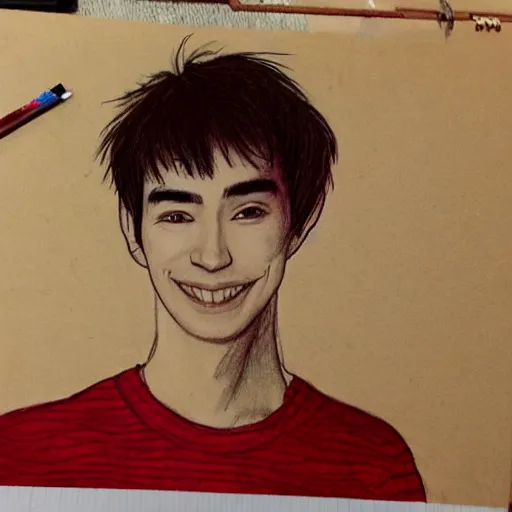 Image similar to a pencil sketch of jacob collier