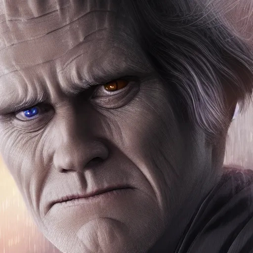 Image similar to Jim Carrey is Emperor Palpatine, hyperdetailed, artstation, cgsociety, 8k