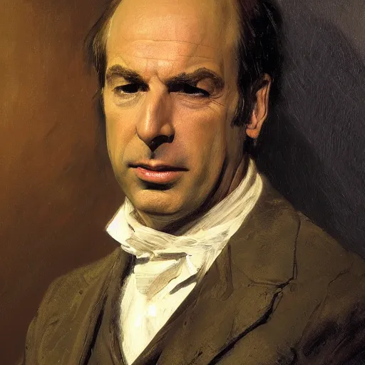 Image similar to saul goodman of better call saul, face detail by theodore ralli and nasreddine dinet and anders zorn and nikolay makovsky and edwin longsden long, bronze age, sword and sorcery, oil on canvas, masterful intricate artwork, excellent lighting, high detail 8 k