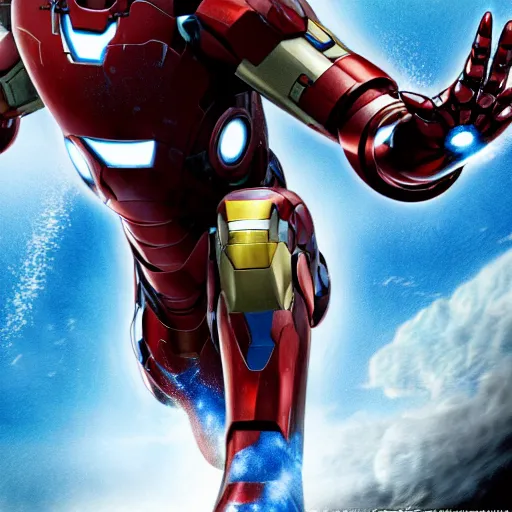 Prompt: A still of iron man in avatar the last Airbender (2005),highly detailed,digital art